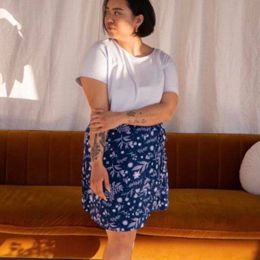 From Rachel Eco Mini Wrap Skirt